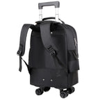 Rolling Travel Backpack with Retractable Handle and Wheels, view 3