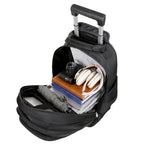 Rolling Travel Backpack with Retractable Handle and Wheels, view 4