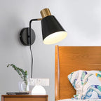 Rotatable Cone Wall Light with Brass Socket and Round Back Plate | Thrascher