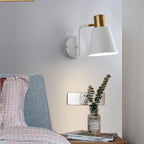 Rotatable Cone Wall Light with Brass Socket and Round Back Plate | Thrascher