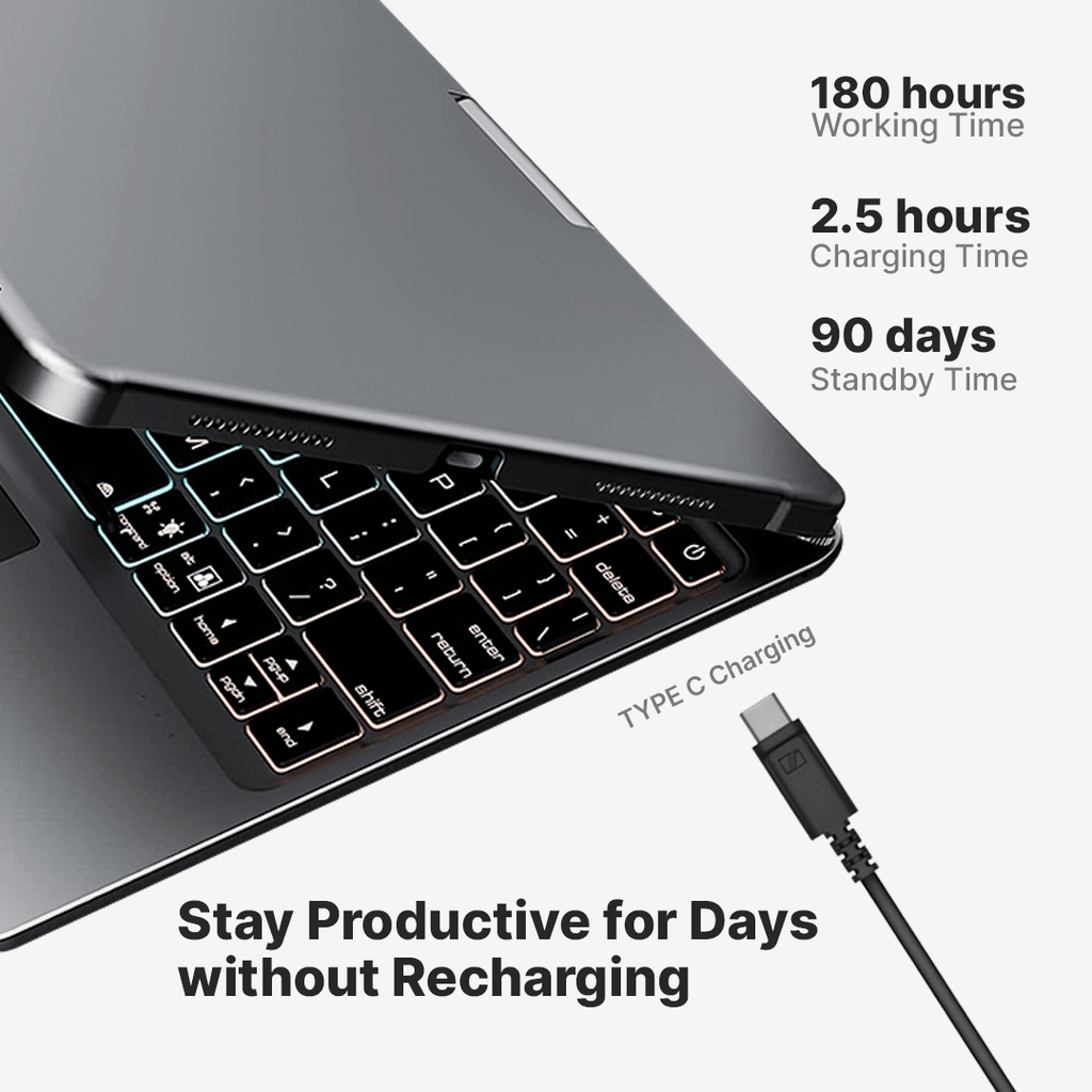 Rotating Wireless Keyboard Case for iPad, Multiple Model Fit, view 7