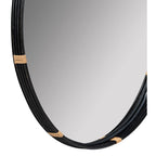 Round Decorative Wall Mirror with Braided Edge | Thrascher