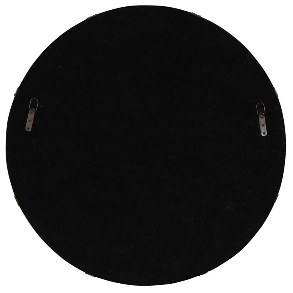 Round Decorative Wall Mirror with Braided Edge | Thrascher