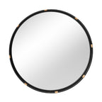 Round Decorative Wall Mirror with Braided Edge | Thrascher