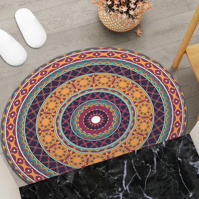Round Geometric Area Mat | Thrascher