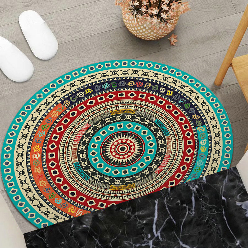 Round Geometric Area Mat | Thrascher