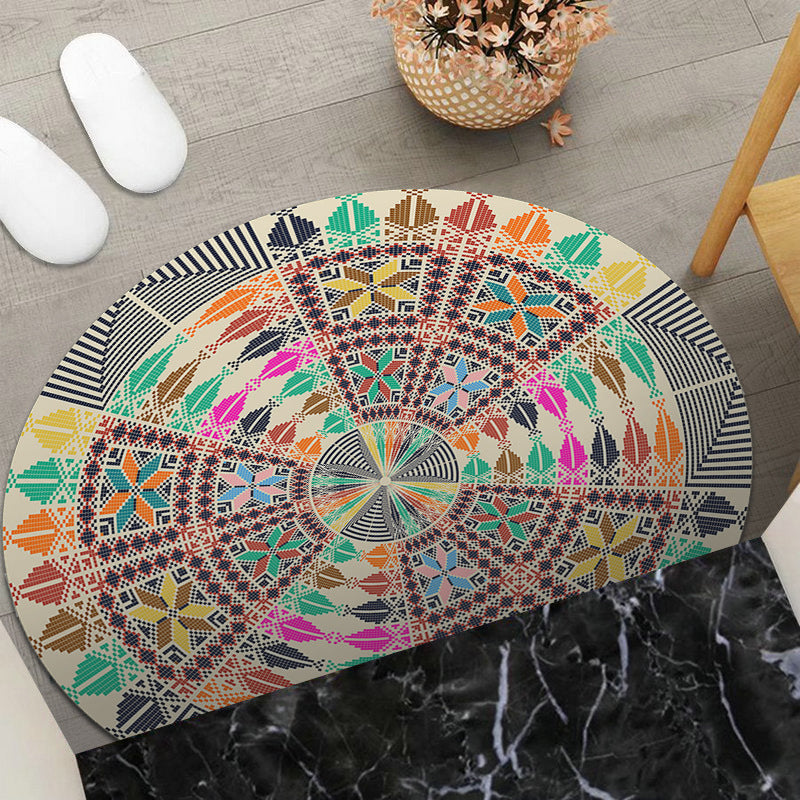 Round Geometric Area Mat | Thrascher