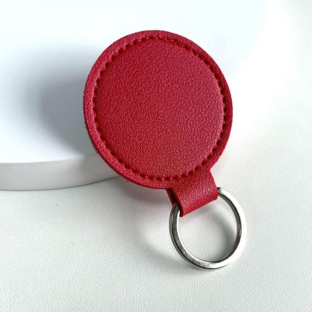 Round Leather Keyring | Thrascher