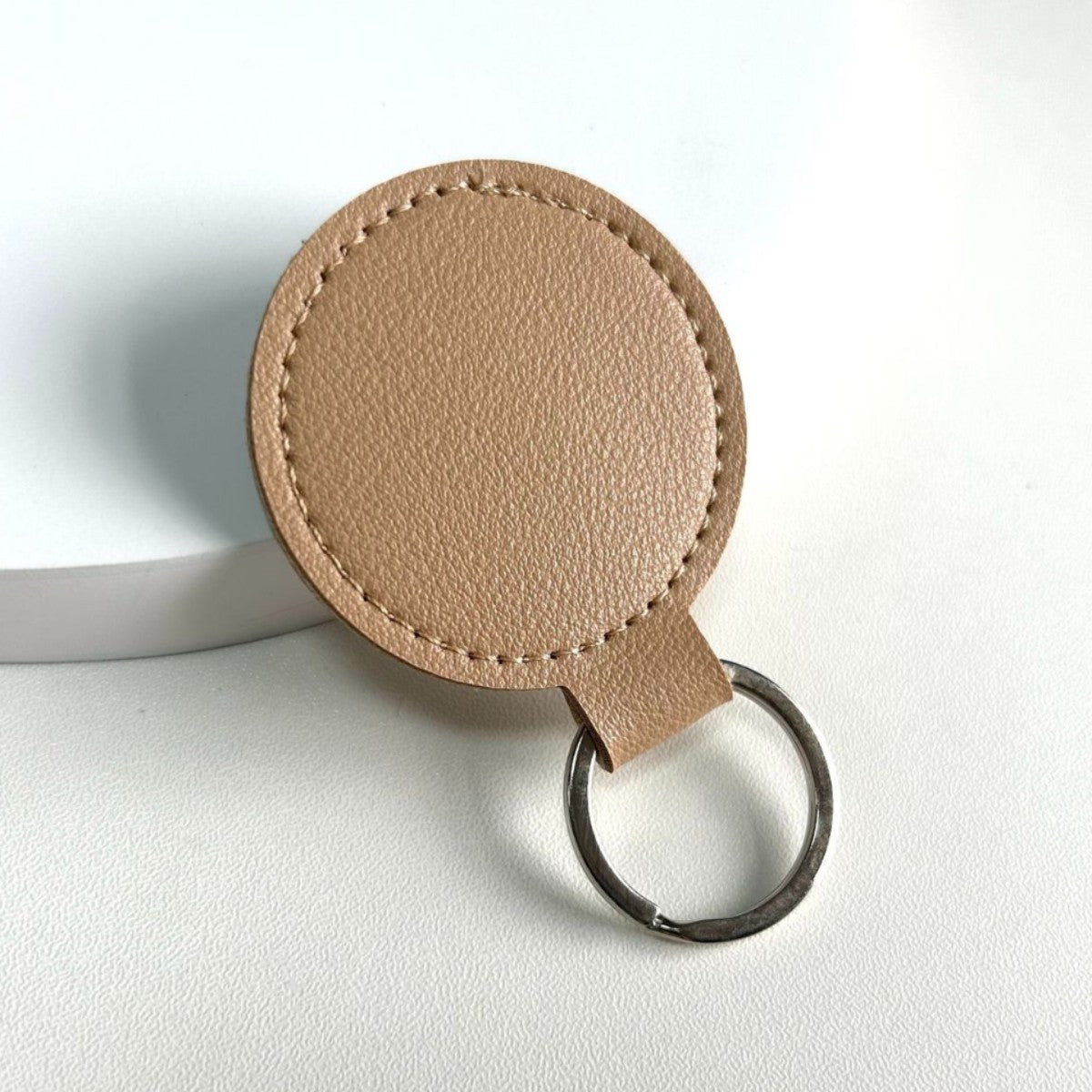 Round Leather Keyring | Thrascher