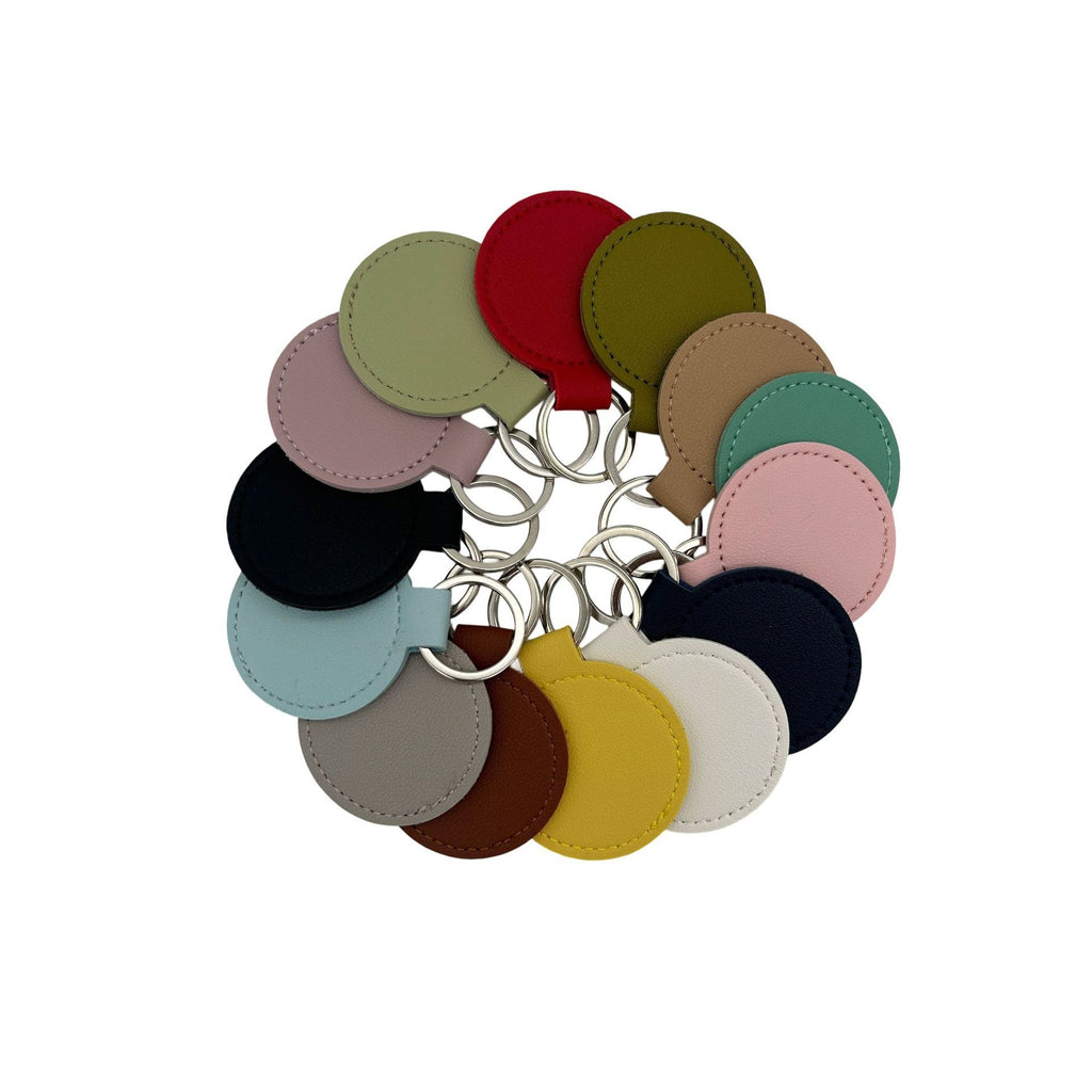 Round Leather Keyring | Thrascher