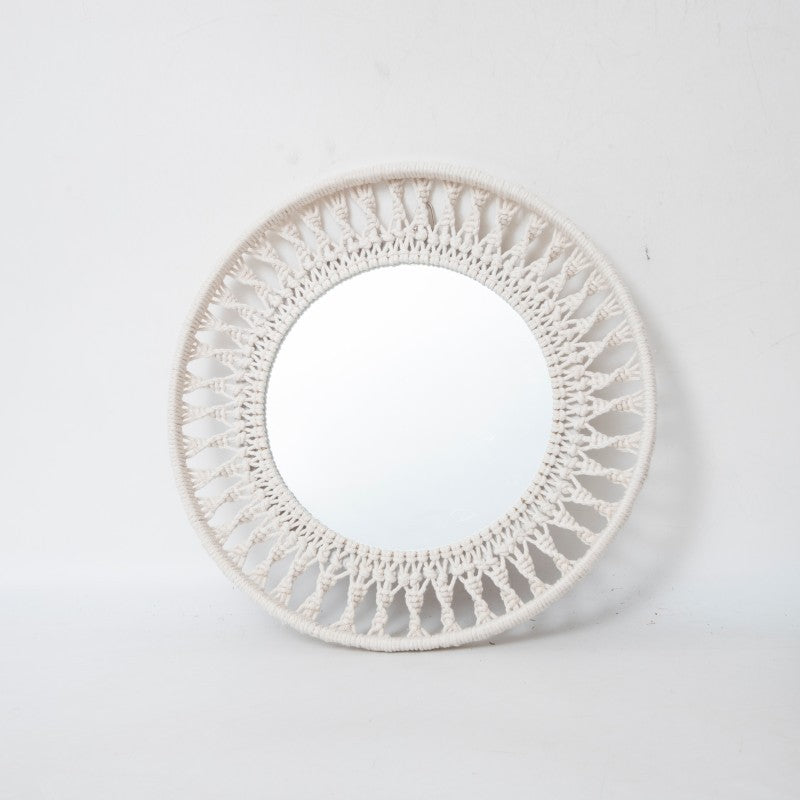 Round Macrame Wall Mirror | Thrascher