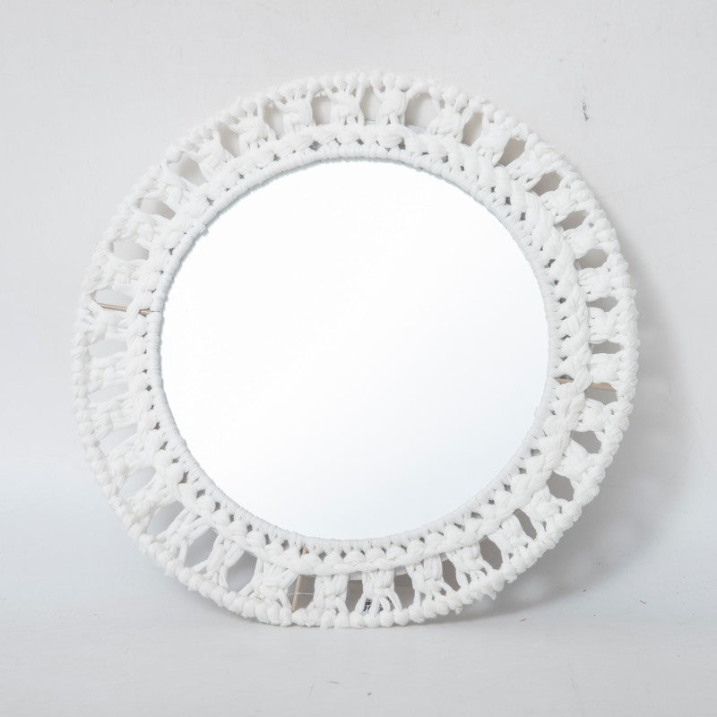 Round Macrame Wall Mirror | Thrascher