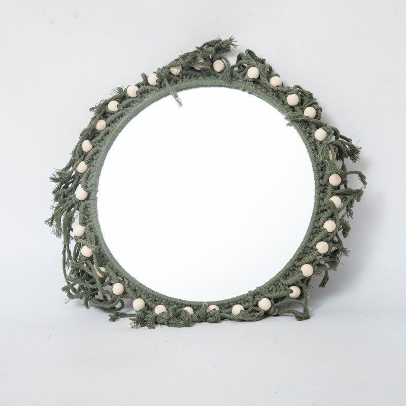 Round Macrame Wall Mirror | Thrascher