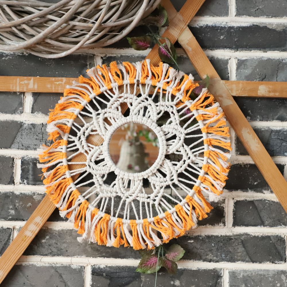 Round Macrame Wall Mirror | Thrascher
