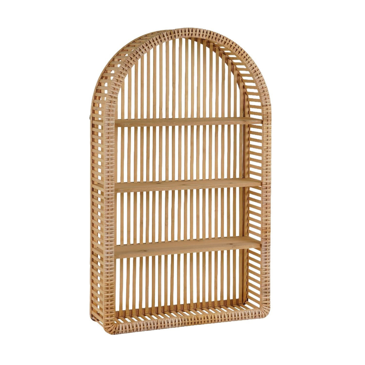 Round Wall Shelf made of Natural Rattan | Thrascher