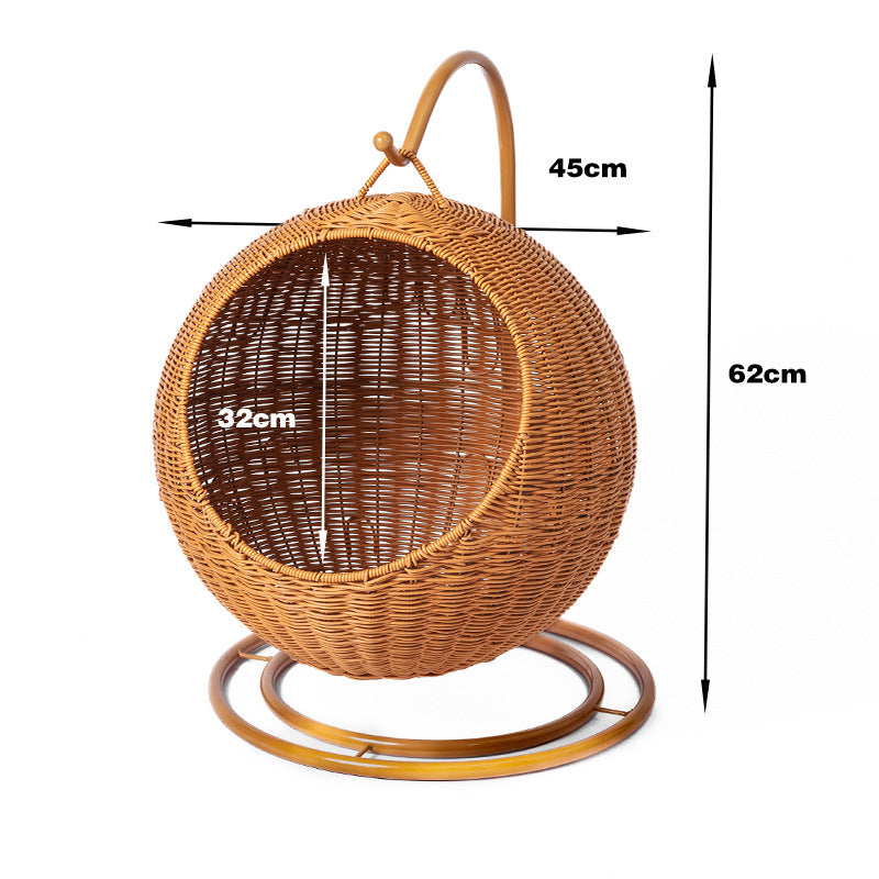Round Woven Pet Bed | Thrascher