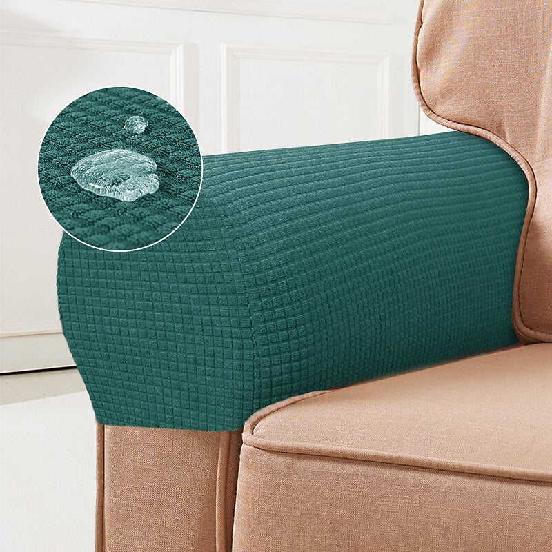 Stretch Spandex Armrest Covers for Chairs and Armchairs, Set of 2