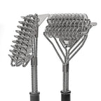 Bristle-Free Stainless Steel BBQ Grill Brush Cleaner, 17 Inches