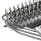 Bristle-Free Stainless Steel BBQ Grill Brush Cleaner, 17 Inches