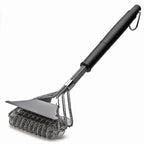 Bristle-Free Stainless Steel BBQ Grill Brush Cleaner, 17 Inches