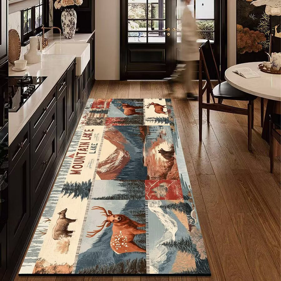 Rustic Outdoor Adventure Area Mat | Thrascher