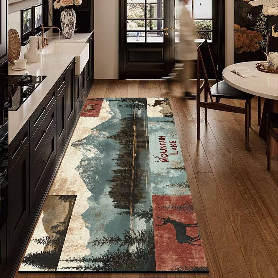 Rustic Outdoor Adventure Area Mat | Thrascher