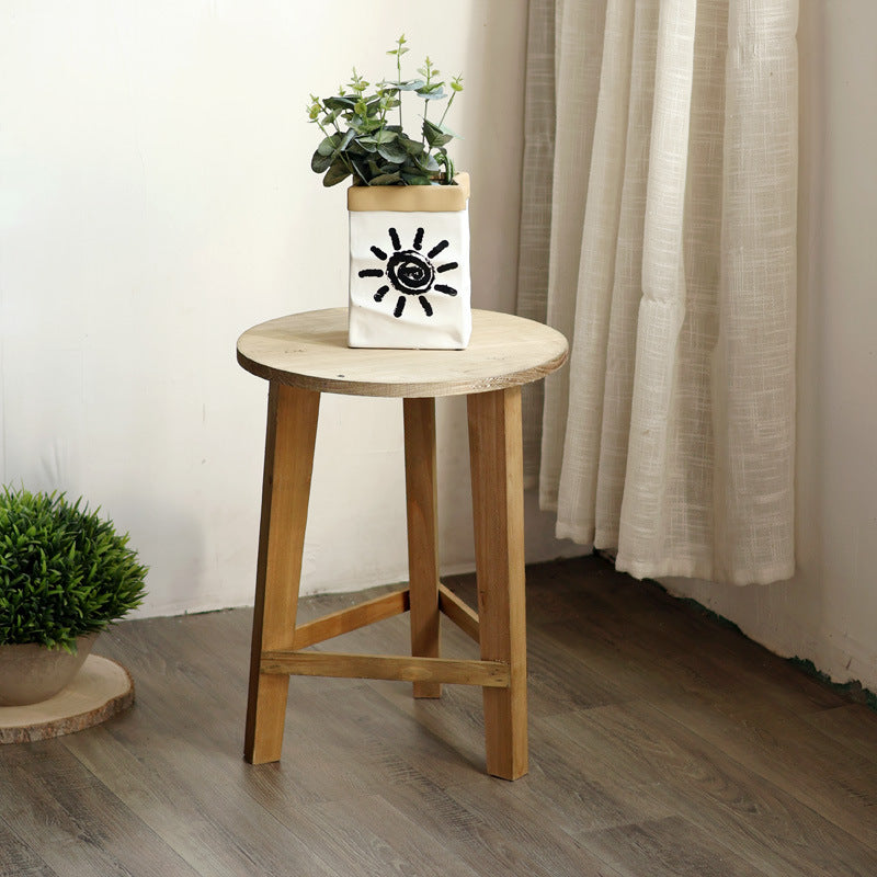 Rustic Side Table made of Solid Wood | Thrascher