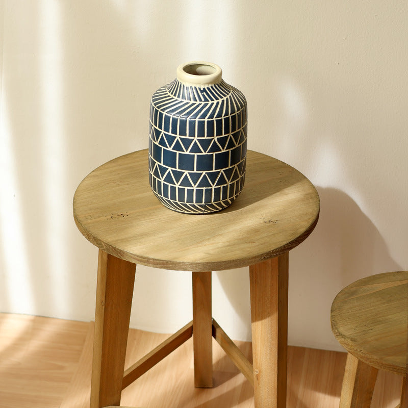 Rustic Side Table made of Solid Wood | Thrascher