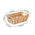 Rustic Storage Basket made of Woven Natural Material Green Beige | Thrascher