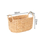 Rustic Storage Basket made of Woven Natural Material Green Beige | Thrascher