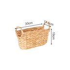 Rustic Storage Basket made of Woven Natural Material Green Beige | Thrascher
