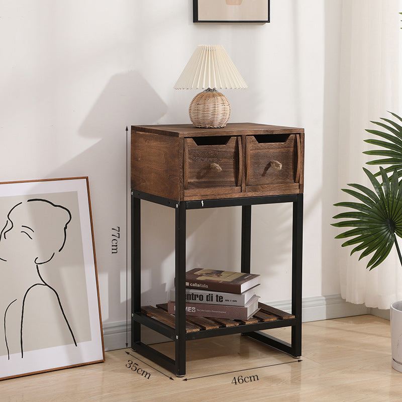 Rustic Wooden Console Table with Storage | Thrascher