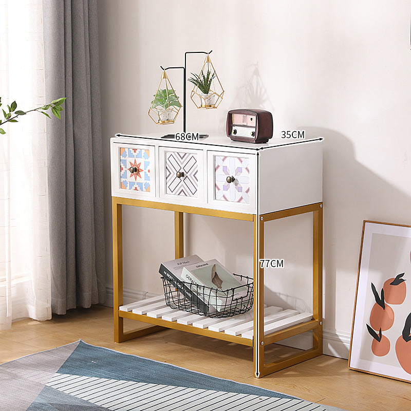 Rustic Wooden Console Table with Storage | Thrascher