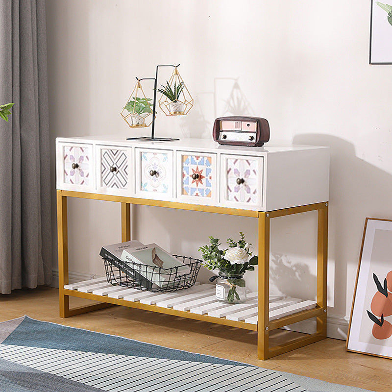 Rustic Wooden Console Table with Storage | Thrascher