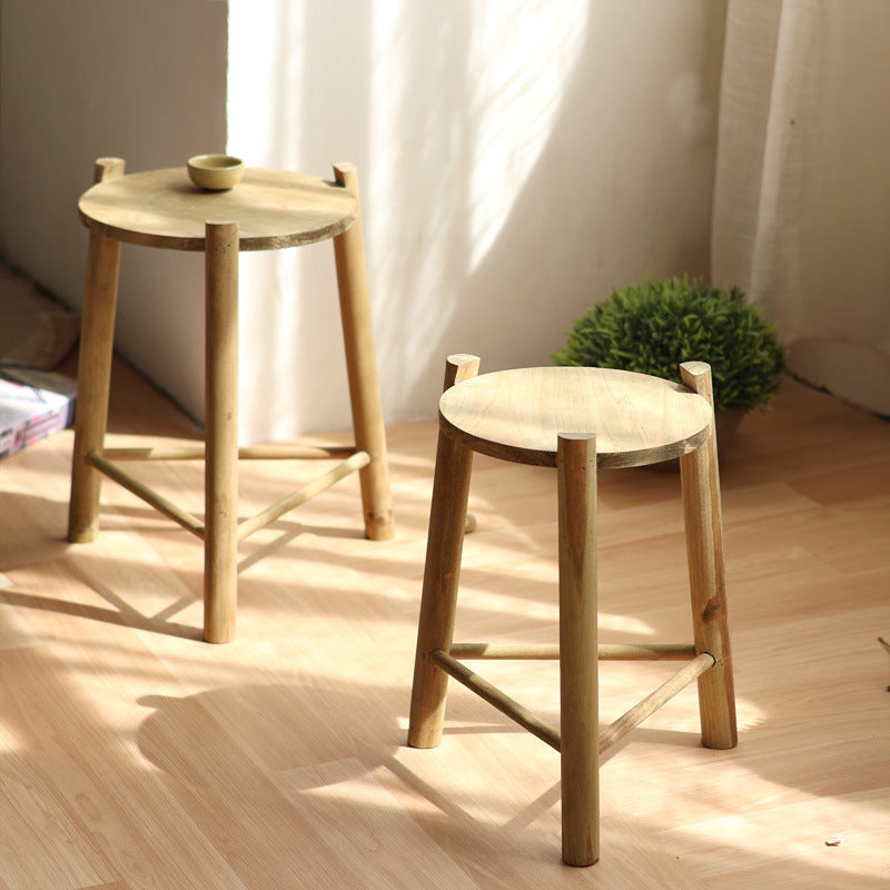 Rustic Wooden Stool | Thrascher