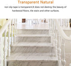 Clear PEVA Stair Tread Strips, 3.9" x 24", 15-Pack