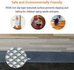 Clear PEVA Stair Tread Strips, 3.9" x 24", 15-Pack