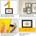 Hanging Picture Tool with Built-In Level, Marking Pins and Hardware