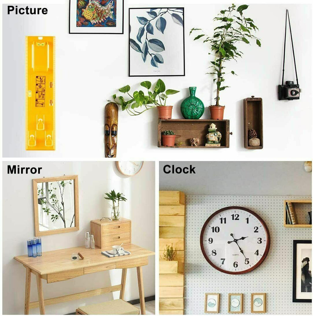 Hanging Picture Tool with Built-In Level, Marking Pins and Hardware