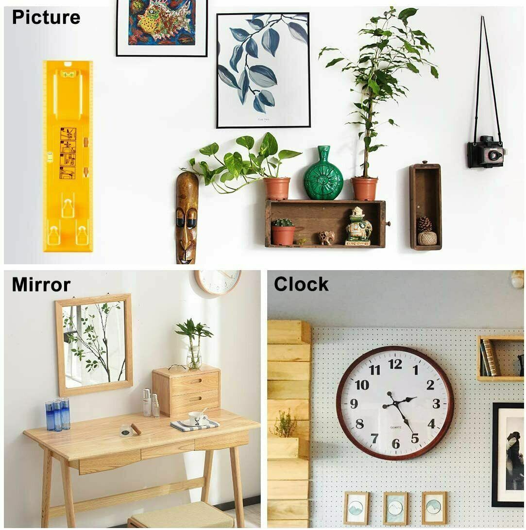 Hanging Picture Tool with Built-In Level, Marking Pins and Hardware