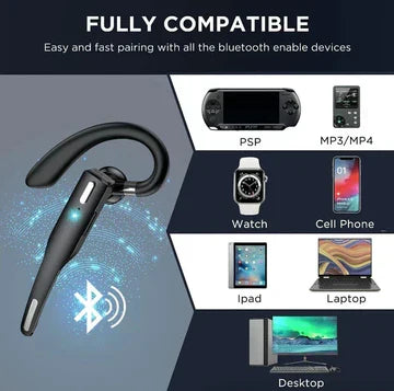 Trucker Dual-Mic Wireless Bluetooth 5.1 Headset with Charging Case