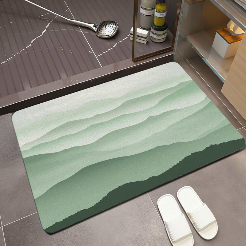 Scenic Mountain Landscape Bath Mat | Thrascher