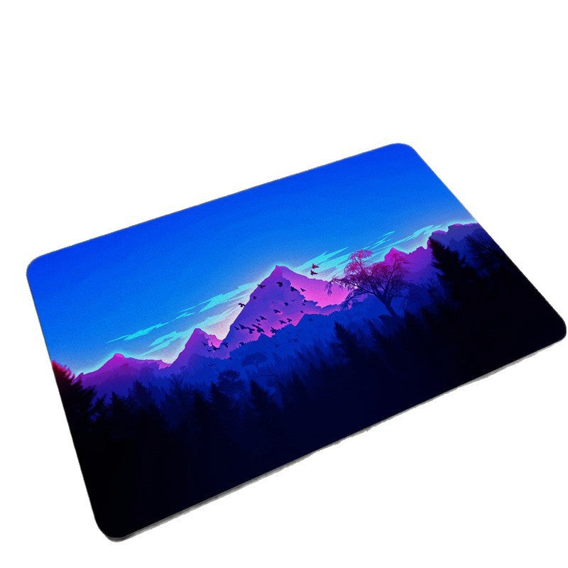 Scenic Mountain Landscape Bath Mat | Thrascher