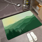 Scenic Mountain Landscape Bath Mat | Thrascher