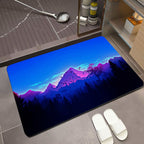Scenic Mountain Landscape Bath Mat | Thrascher