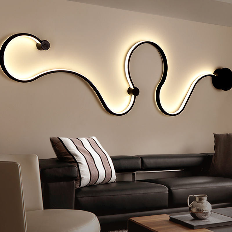 Sculptural LED Wave Wall Lamp | Thrascher