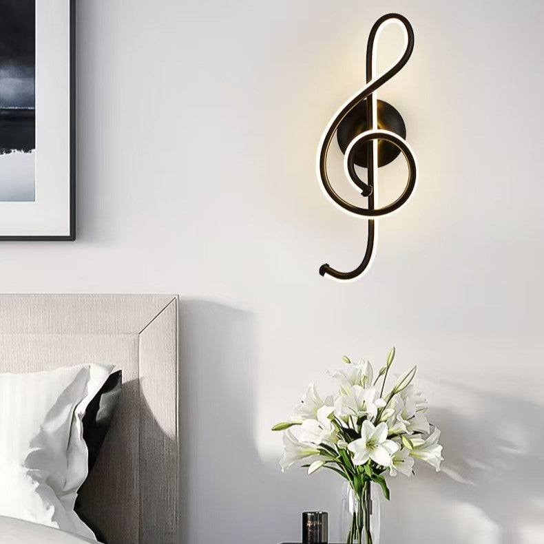 Sculptural Violin Key LED Ambient Wall Light | Thrascher