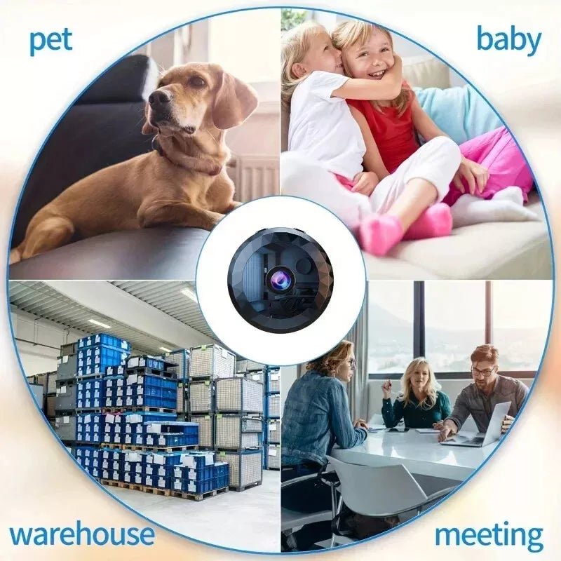 Mini WiFi Surveillance Camera, 1080P HD, Night Vision, Magnetic Mount