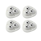 Self-Adhesive 360° Rotating Furniture Mover Wheels, 4 Pieces, ABS and Stainless Steel