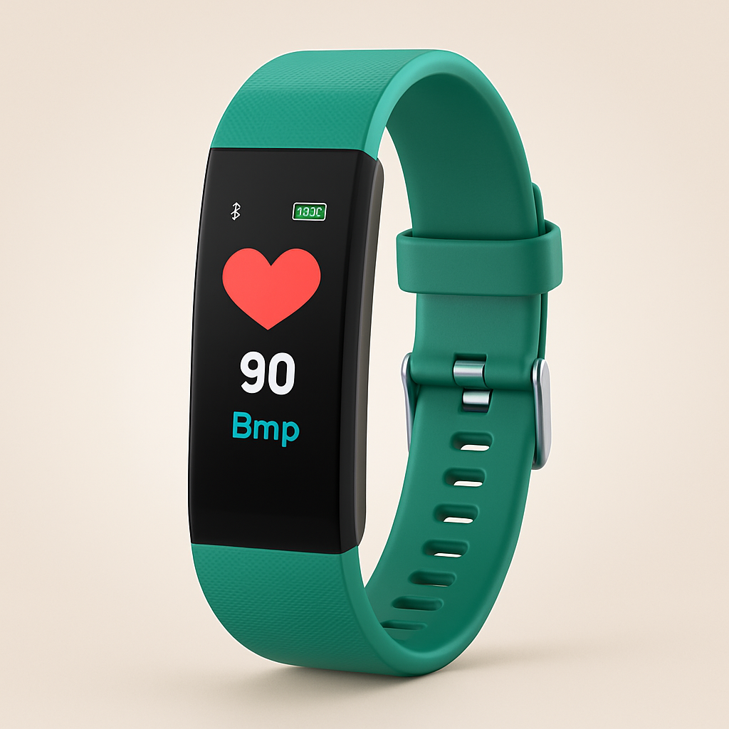 Senior Smartwatch with 0.96-Inch LED Display, Silicone Band, view 4